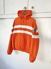 Vtg 90s Polo Ralph Lauren Cookie Orange Striped Anorak Hoodie Pullover Jacket M