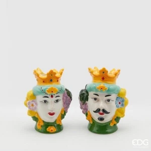 EDG Enzo De Gasperi Jarrón Cabeza Sicily H 13 CM Lui O Lei 1 Unidades - Imagen 1 de 2