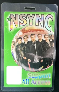 NSYNC 2002 Celebrity Tour Laminated Backstage Pass Justin Timberlake Support - Picture 1 of 2