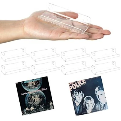  8 Pack 3.94 inch Small Vinyl Record Wall Shelf Mount Acrylic Vinyl Clear - Image 1 of 4