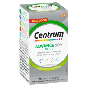 Centrum Advance 50+ Adult 100 Tablets Dietary Supplement A to Zinc - Picture 1 of 4