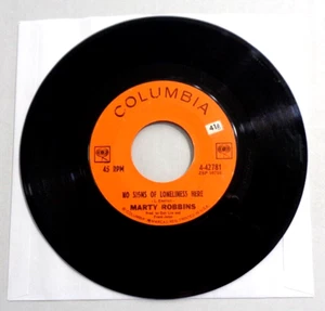 Marty Robbins: No Sign Of Loneliness Here Columbia 4-42781 Terre Haute Press VG+ - Imagen 1 de 4