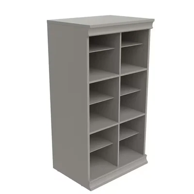 21.39 In. W Smoky Taupe Modular Storage Stackable 12-Shelf Unit with Dividers - Image 1 of 4