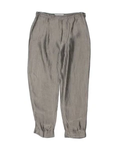 ICEBERG Womens High Waist Capri Trousers IT 42 Medium W28 L24 Silver Silk CE80 - Picture 1 of 3