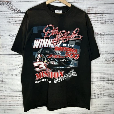 复古 90 年代 Dale Earnhard Sr Nascar 赛车 T 恤印花图形 T 恤 XL — 第 1/4 张图片
