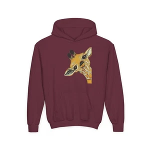 Kids Giraffe Photobomb Hoodie, Animal Sweatshirt, Gift for Zoo & Outdoor Lovers - Picture 1 of 19