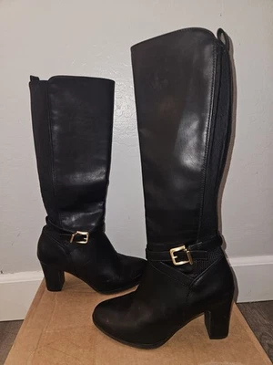 White Mountain Women's Black Smooth Teals Knee-High Dress Boots Shoes Size-8.5 - Image 1 of 4