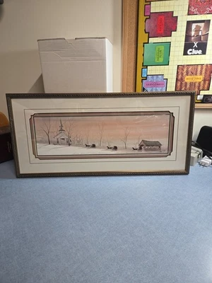 Impresión de P. Buckley Moss LTD "Even Song at Lang Grove" enmarcada, firmada y rara Foto 1 de 4