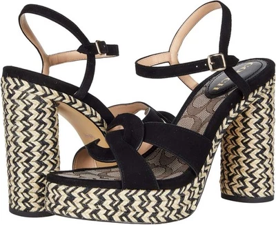 Sandalia COACH Talina gamuza negra talla 6,5 Foto 1 de 3