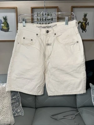 VNTG Marithe Francois Girbaud женщин джинсовой ткани слоновой кости шорты 28-29 талии 7» Ins 7/8 - Изображение 1 из 4