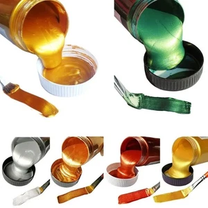 Metallic Acrylic Paint 100ml Waterproof Shimmering Fast Drying for Canvas Craft - Picture 1 of 32