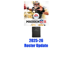 Madden NFL 11 2025 - 2026 Roster Update Memory Card PlayStation 2 PS2 Rosters 26 - Picture 1 of 1