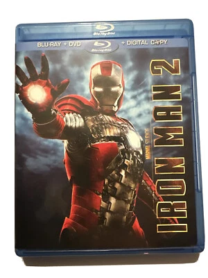 Iron Man 2 (Blu-ray/DVD, 2010, 3-Disc) Robert Downey Jr. Foto 1 de 3