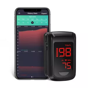 Pulsoxymeter Finger Sauerstoff Messgerät Puls Oximeter Blut SpO2 Pulsoximeter - Bild 1 von 7