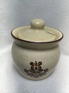 Pfaltzgraff Village Sugar Bowl Honey Pot with Lid 3.5" (B003) - Picture 1 of 6