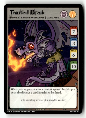 Neopets TCG - Tainted Draik 95/150 - The Darkest Faerie WOTC - Image 1 of 2