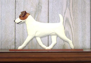 Jack Russell Terrier Sign Plaque Wall Decor Brown/White - Picture 1 of 1