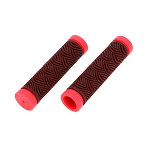 Par Fundas para Puños de Manillar de Bicicleta 130mm de Goma En Rosa Y Rojo Vino - Imagen 1 de 6