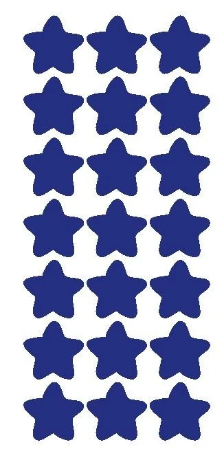  1-1/4" Dk Blue Star Stickers Wedding Envelope Seals School Arts & Crafts  - Image 1 of 1