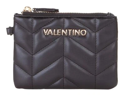 VALENTINO Petal Re Coin Purse Utensilientasche Tasche Nero schwarz Neu