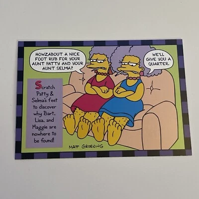 1994 Skybox The Simpsons Series II Smell O Rama Patty & Selma's Surefire Guide 7 - Image 1 of 2