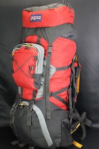 Jansport Internal Frame Backpack, Red, Large Capacity, Multi-Day Hiking.