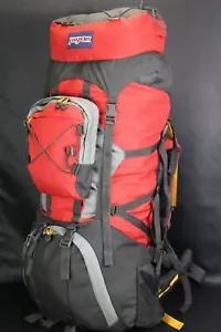 Jansport interner Rahmenrucksack, rot, große Kapazität, mehrtägiges Wandern. - Bild 1 von 10