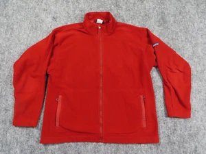Patagonia Jacket Mens XL Red Micro Synchilla Fleece Midweight *BROKEN ZIPPER - Picture 1 of 11