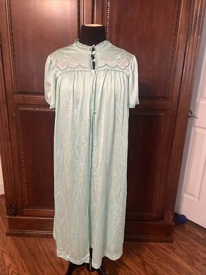 Vanity Fair Gown And Robe Set Size Small  Modest Light Green - Image 1 of 4