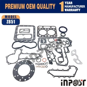 Kit de junta de cabeza completa de revisión Z851 Z850 para juego de tractores de motor Kubota L1801 - Imagen 1 de 5