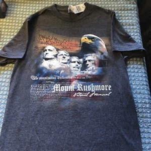 Mount Rushmore We The People Patriotic Eagle T-shirt NWT Delta Pro Weight Sz S - Picture 1 of 4