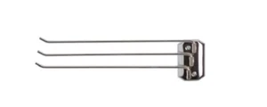 Kitchen Swing Arm Towel Rack Washcloths Belts Arms Spread Chrome Wall Mounted - Picture 1 of 8