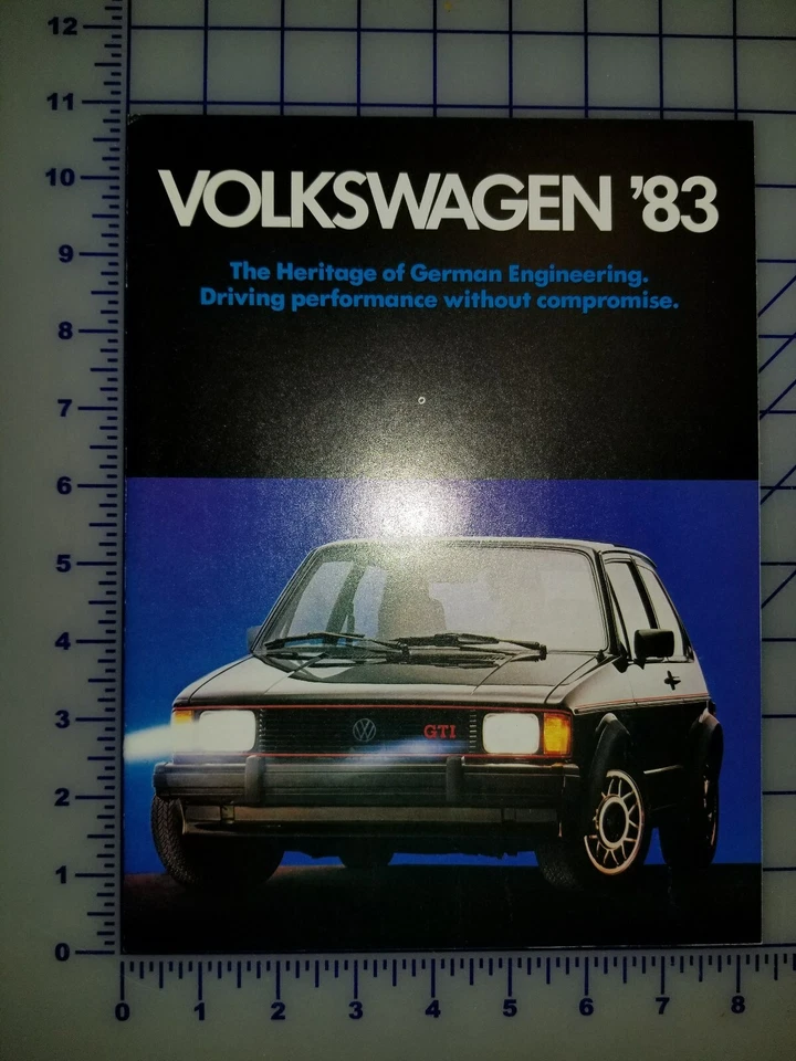 Volkswagen Full Line 1983 folleto original GTI Cabriolet Jetta Rabbit Quantum   Foto 1 de 1