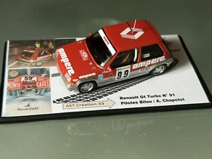 NEW 1 43 RENAULT GT TURBO N°99 RALLY WRC MONTE CARLO 91 - Imagen 1 de 3