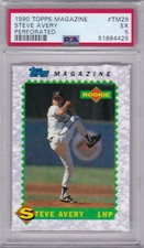 1990 Topps Magazine #TM29 STEVE AVERY PSA 5 EX Atlanta BRAVES TOUGH! 1/1