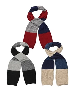 Soft Touch Striped Long Waffle Textured Knit Scarf - Picture 1 of 7
