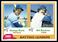 1981 Topps 1980 Batting Leaders - George Brett/Bill Buckner G54 #1