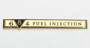 1981 - 1984 CADILLAC V8 6 4 EMBLEM 24K GOLD PLATED NOS - EXCELLENT CONDITION - Picture 1 of 2