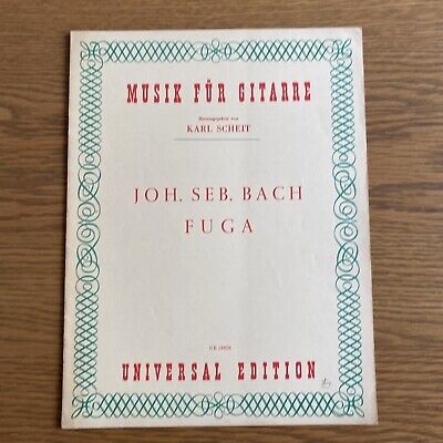 J S Bach Fuga (Fugue) guitar sheet music Universal Edition 13626