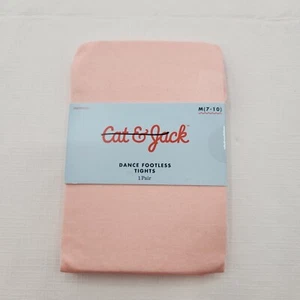 Cat & Jack Girls Dance Footless Pink Nylon Spandex Tights M/7-10 (55-72 lbs) - Picture 1 of 2