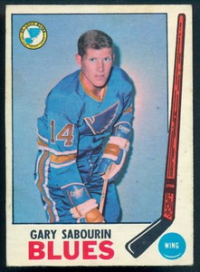 1969-70 OPC O PEE CHEE HOCKEY #19 GARY SABOURIN EX-NM St. Louis Blues Card