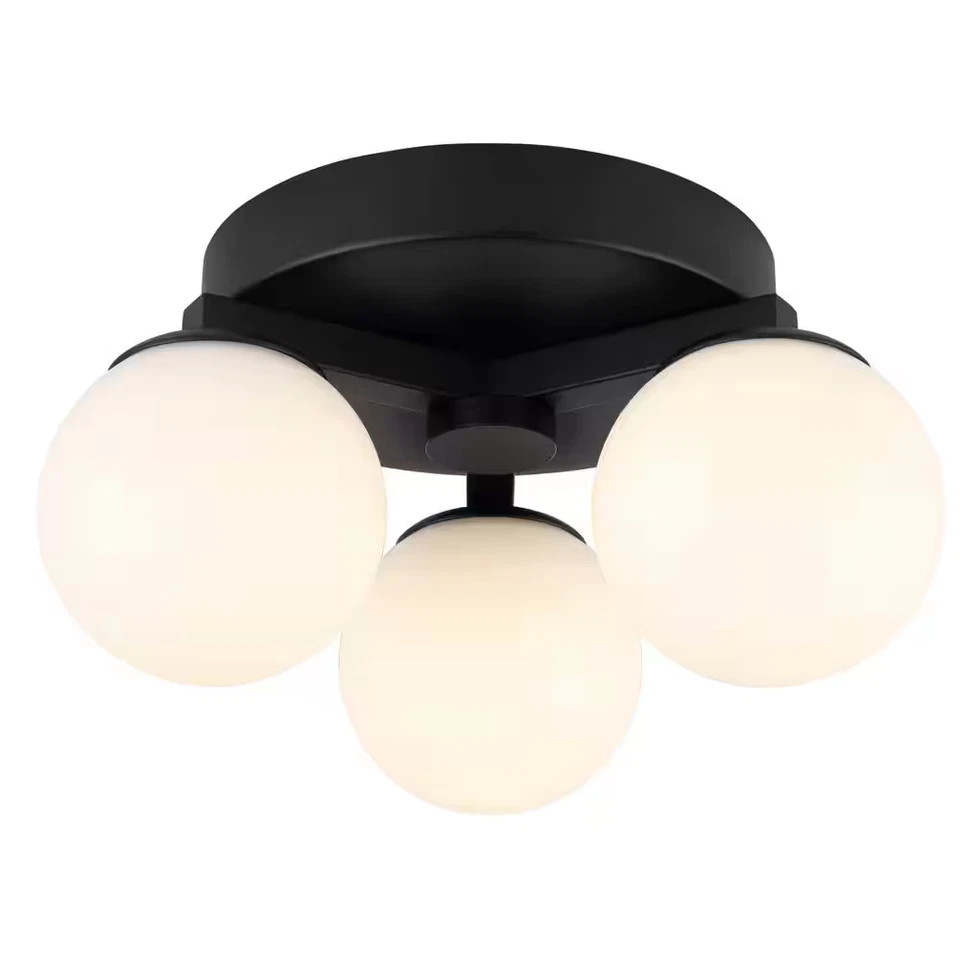Canarm Nylah 11 in. 3-Light Matte Black Integrated LED Flush Mount LCW233A03BK - Изображение 1 из 1