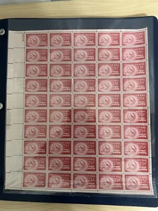 #C44Boeing Airplane Full Sheet of Fifty 25 Cent Airmail Postage Stamps MNH - Picture 1 of 1