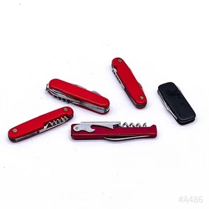 Vintage Taschenmesser Konvolut Mehrzweckmesser mit vielen Funktionen Rot | 5 St. - Bild 1 von 7