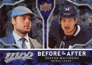 2021-22 Upper Deck MVP Before and After #BA1 Auston Matthews - Picture 1 of 2