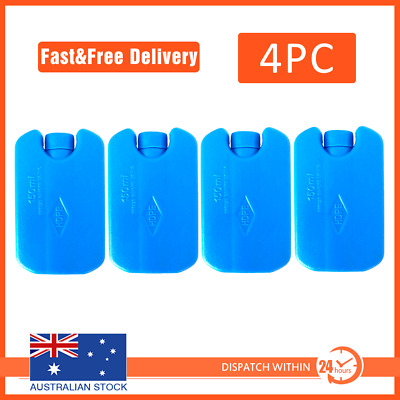 4x Ice Cooler Blocks Freezer Cooler Bag Box Travel 150ml Reuse Blue Colour • 18.95$