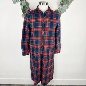 Vintage Country Miss kariertes Hemdkleid Damen 10 marineblau Heritage Academia bescheiden - Bild 1 von 9