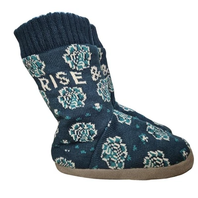 Life Is Good Zapatilla Botas Mujer Talla Pequeña 5-6 Tejido Elevación y Brillo Acogedoras Interior Foto 1 de 4