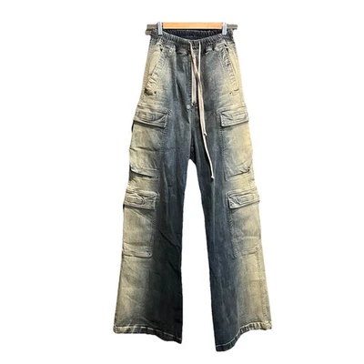 Rick Owens Mineral Pearl Degrade DRKSHDW Double Cargo Men's Jeans Size M (38D) - Image 1 of 4