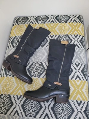 Botas hasta la rodilla resistentes al agua Reiker Riekertex negras usadas una vez talla 6,5 EU 40 Foto 1 de 4